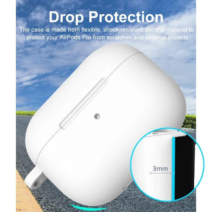 ENKAY Silicone Case Safeguards AirPods for Everyday Carry - white silicone protective AirPods case with 3mm shock-resistant edge and drop protection