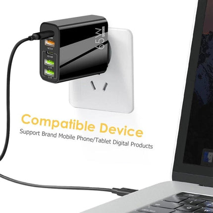Versatile Charger for Daily Device Powering on the Go plugged into wall charging phone and tablet with multiple USB ports
