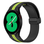 For Samsung Galaxy Watch 4 44mm / Black+Lime Green
