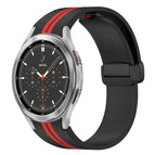 For Samsung Galaxy Watch 4 Classic 46mm / Black+Red