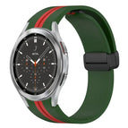 For Samsung Galaxy Watch 4 Classic 46mm / Amy Green+Red