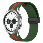 For Samsung Galaxy Watch 4 Classic 42mm / Amy Green+Red