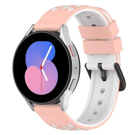 20mm Two-Tone Porous Silicone Watch Band For Galaxy Watch5