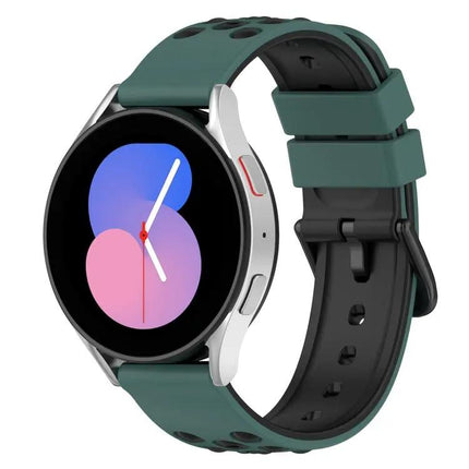 20mm Two-Tone Porous Silicone Watch Band For Galaxy Watch5