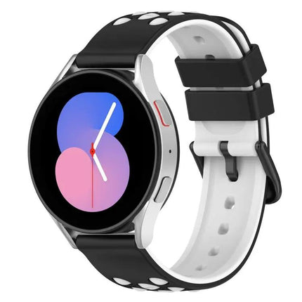 20mm Two-Tone Porous Silicone Watch Band For Galaxy Watch5