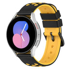 For Samsung Galaxy Watch5 44mm / Black+Yellow