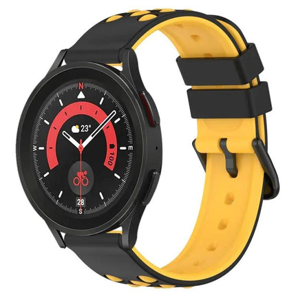 Galaxy Watch5 Pro 45/Watch4 44 20mm Two-Tone Silicone Band