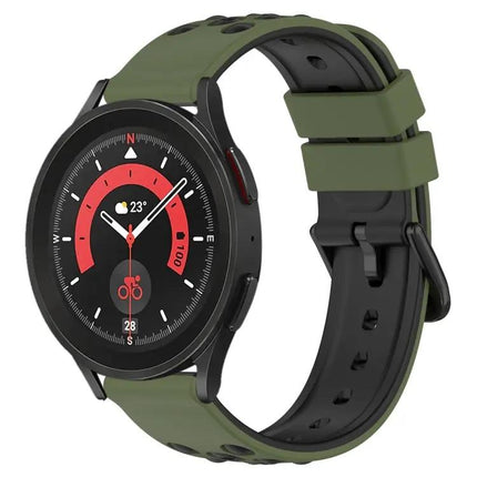 Galaxy Watch5 Pro 45/Watch4 44 20mm Two-Tone Silicone Band