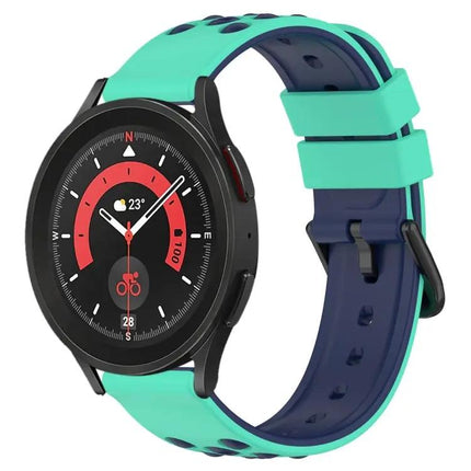 Galaxy Watch5 Pro 45/Watch4 44 20mm Two-Tone Silicone Band