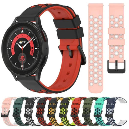 Galaxy Watch5 Pro 45/Watch4 44 20mm Two-Tone Silicone Band
