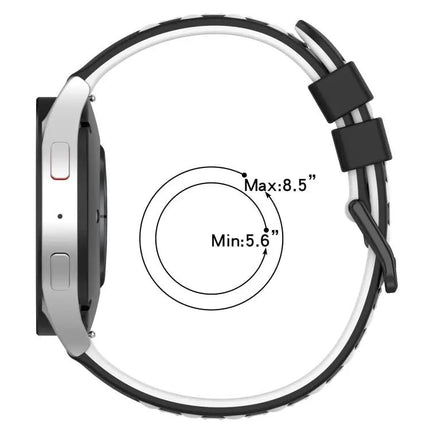 Galaxy Watch5 Pro 45/Watch4 44 20mm Two-Tone Silicone Band