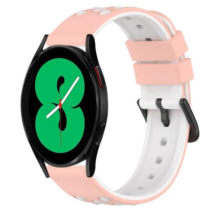 Galaxy Watch5 Pro 45/Watch4 44 20mm Two-Tone Silicone Band