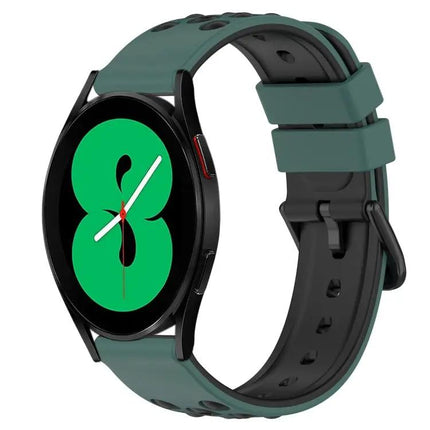 Galaxy Watch5 Pro 45/Watch4 44 20mm Two-Tone Silicone Band
