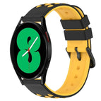For Samsung Galaxy Watch4 44mm / Black+Yellow