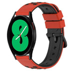 For Samsung Galaxy Watch4 44mm / Red+Black