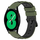 For Samsung Galaxy Watch4 44mm / Army Green + Black