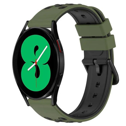 Galaxy Watch5 Pro 45/Watch4 44 20mm Two-Tone Silicone Band