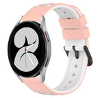 For Samsung Galaxy Watch4 40mm / Pink+White