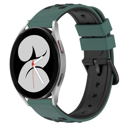 20mm Two Color Porous Silicone Band For Samsung Watch4