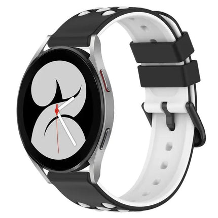 20mm Two Color Porous Silicone Band For Samsung Watch4