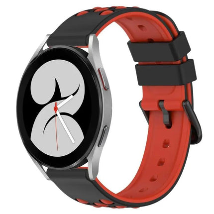20mm Two Color Porous Silicone Band For Samsung Watch4