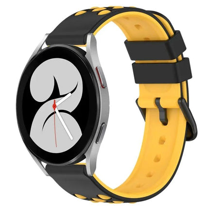 20mm Two Color Porous Silicone Band For Samsung Watch4