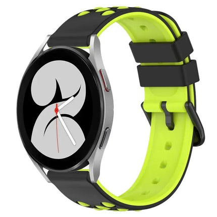 20mm Two Color Porous Silicone Band For Samsung Watch4