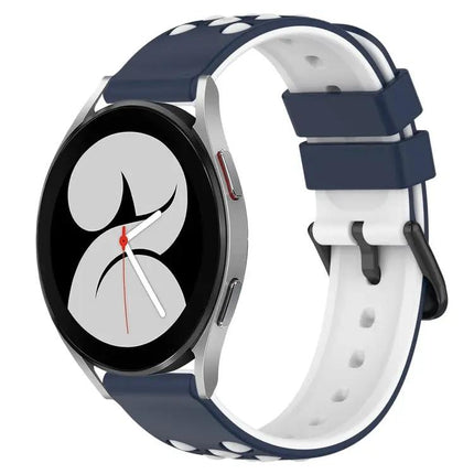 20mm Two Color Porous Silicone Band For Samsung Watch4