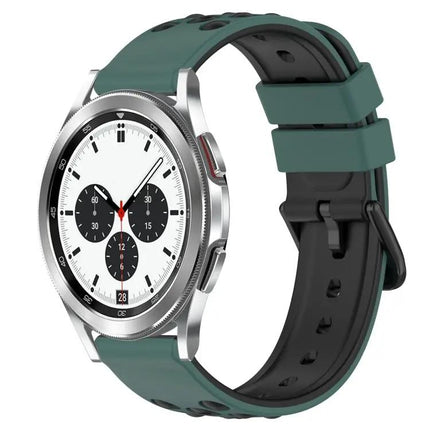 20mm Two Color Porous Silicone Band For Samsung Watch4