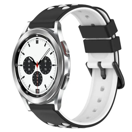 20mm Two Color Porous Silicone Band For Samsung Watch4