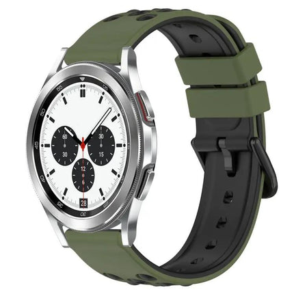 20mm Two Color Porous Silicone Band For Samsung Watch4
