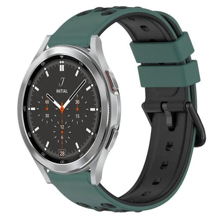 20mm Two Color Porous Silicone Watch Band For Samsung