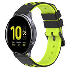 For Samsung Galaxy Watch Active2 44mm / Black+Lime Green
