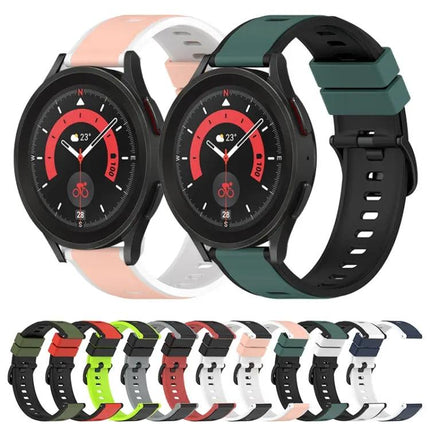 22mm Two-Tone Silicone Watch Band for Galaxy Watch 44/45mm