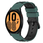 For Samsung Galaxy Watch4 44mm / Olive Green + Black