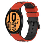 For Samsung Galaxy Watch4 44mm / Black+Lime Green