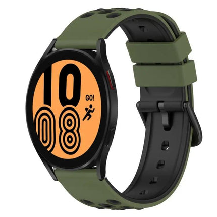 22mm Two-Tone Silicone Watch Band for Galaxy Watch 44/45mm
