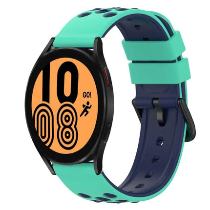 22mm Two-Tone Silicone Watch Band for Galaxy Watch 44/45mm