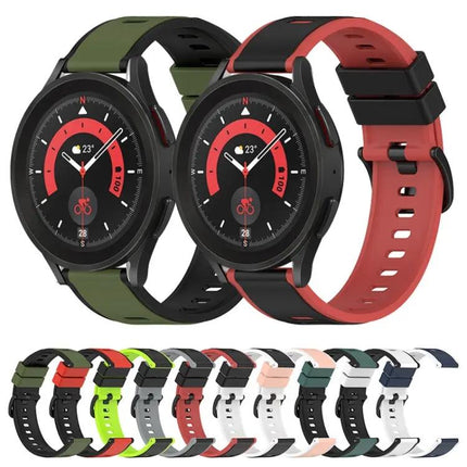 22mm Two-Tone Silicone Watch Band For Galaxy Watch4 40/42mm