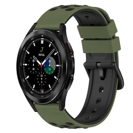 22mm Two-Tone Silicone Watch Band For Galaxy Watch4 40/42mm