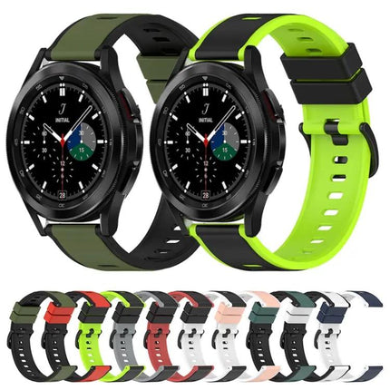 22mm Two-Tone Silicone Watch Band For Samsung Galaxy Watch4