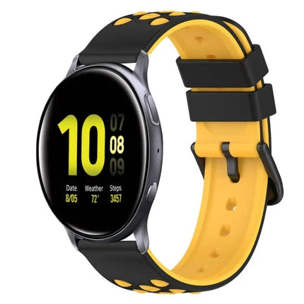 22mm Two-Tone Silicone Watch Band For Samsung Galaxy Watch4