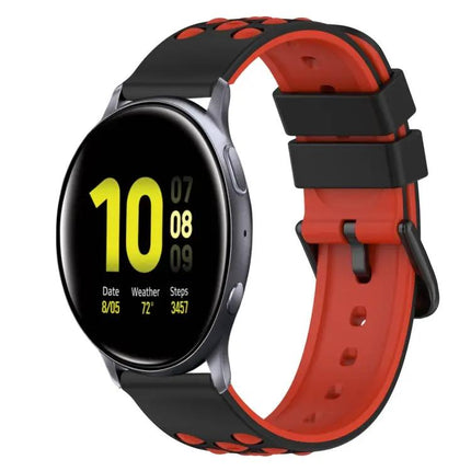 22mm Two Tone Silicone Band Samsung Galaxy Watch 44mm 42mm