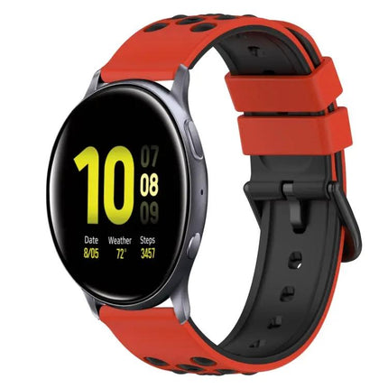 22mm Two Tone Silicone Band Samsung Galaxy Watch 44mm 42mm