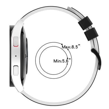 22mm Two Tone Silicone Band Samsung Galaxy Watch 44mm 42mm