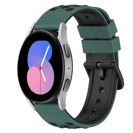 22mm Two Tone Silicone Band Samsung Galaxy Watch 44mm 42mm