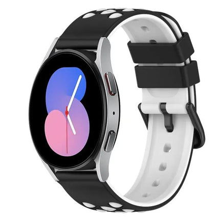 22mm Two Tone Silicone Band Samsung Galaxy Watch 44mm 42mm