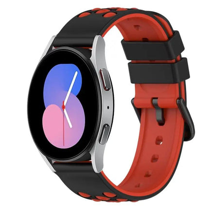 22mm Two Tone Silicone Band Samsung Galaxy Watch 44mm 42mm
