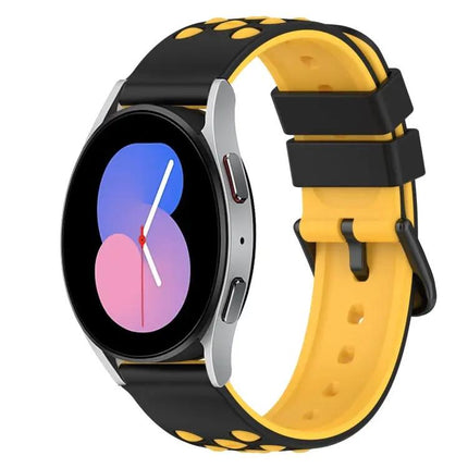 22mm Two Tone Silicone Band Samsung Galaxy Watch 44mm 42mm