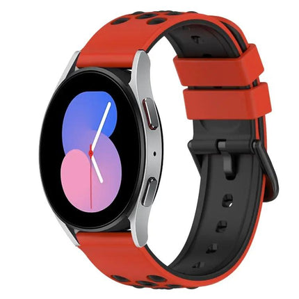 22mm Two Tone Silicone Band Samsung Galaxy Watch 44mm 42mm